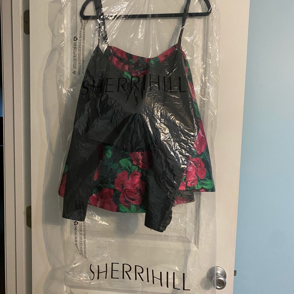 Sherri Hill Rose Crop Top Short Cocktail Dress Set - Picture 16 of 16
